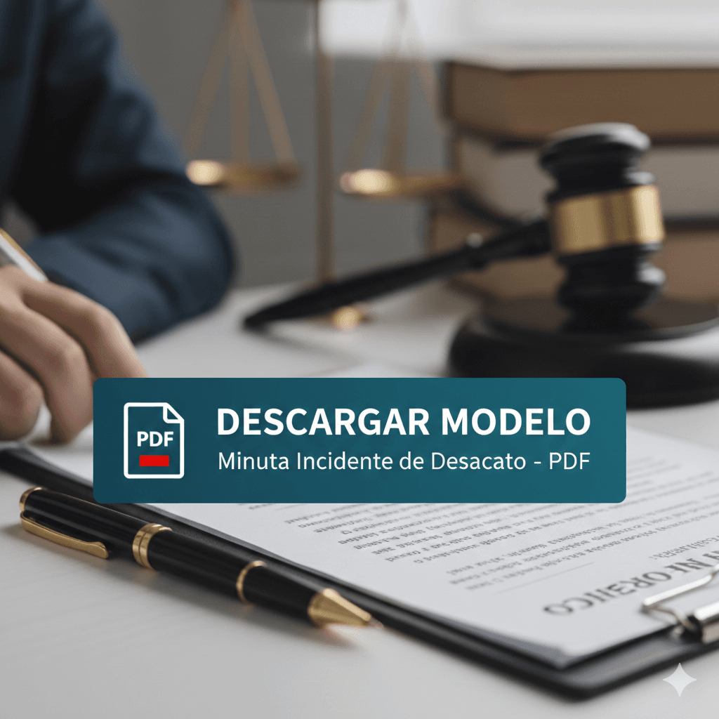 Descargar minuta incidente de desacato PDF 2026